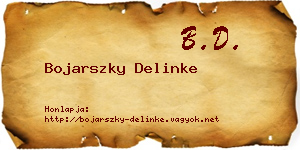 Bojarszky Delinke névjegykártya
